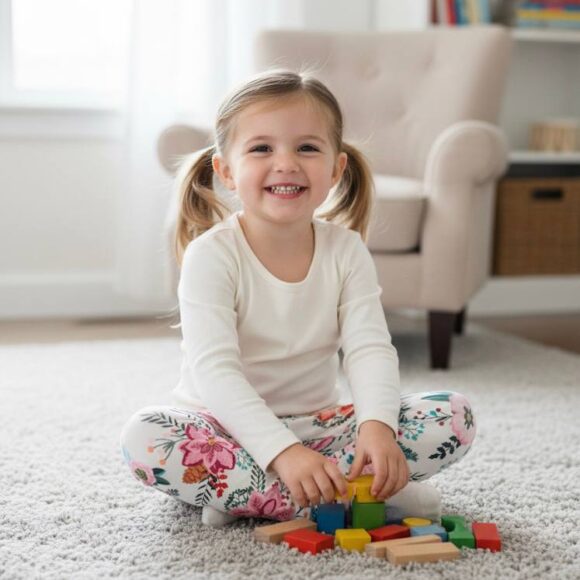 Kids Leggings Singapore | Bloom Garden 花漾花园长打底裤