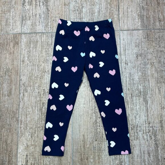 Navy Heart Cotton Leggings – Kids Leggings Singapore