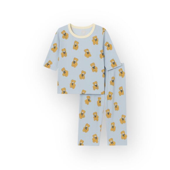 Boys Wormwood Anti-Mosquito Pajamas Set Singapore – Bear Print | 艾草防蚊小熊男童睡衣