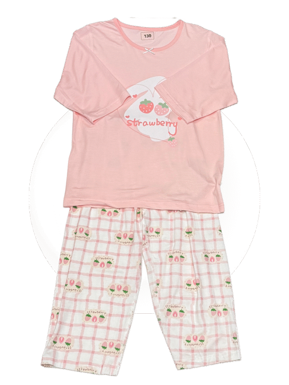 Pink Strawberries PJs (big)