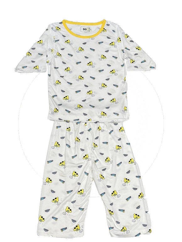 Yellow car patterns PJs