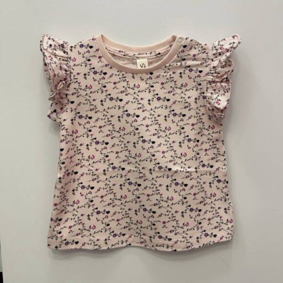 Baby T-Shirt Singapore Blossom Flutter flatlay — floral cotton baby top